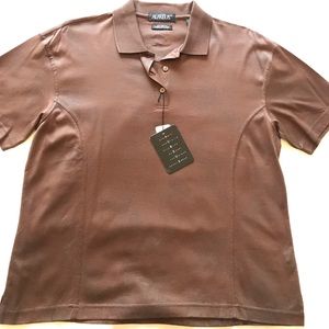BNWT Luxury Egyptian Cotton Polo Shirt XL Brown